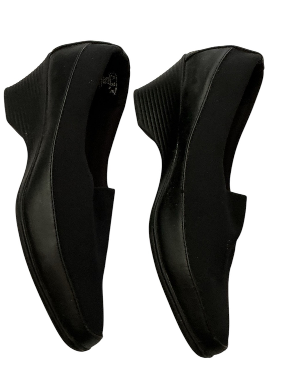 Women’s Black Slip-On Wedge Shoes
